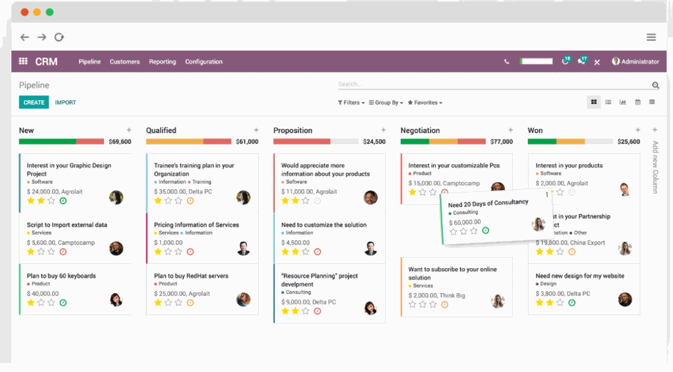 Flectra image and text block